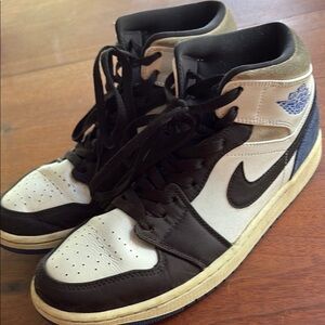 Nike Air Jordan Black and White High-Top Sneakers